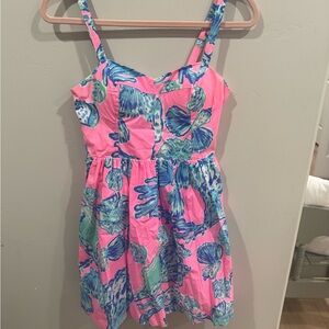Lilly Pulitzer Vibrant Pink and Blue Sundress size 0